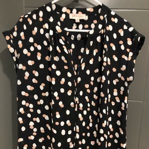 Philosophy Black Short Sleeve Blouse